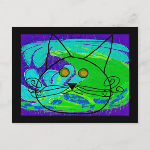 Cartão Postal Poster de Gato de Criação de Oceanos — Whimisi