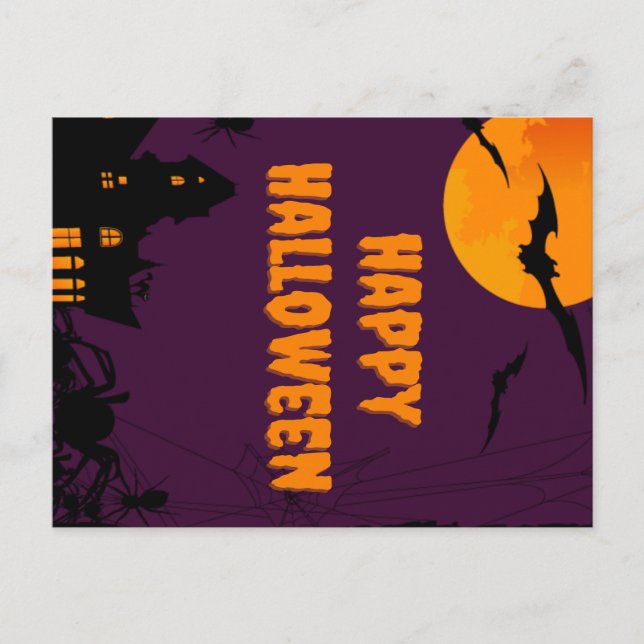 Cartão Postal Poster de Halloween Puro Feliz (Frente)