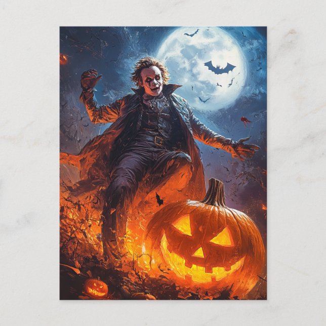 Cartão Postal Poster de Halloween Sketch. (Frente)