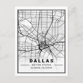 Cartão Postal Poster de Mapa de Cidade Viagem do Texas EUA
