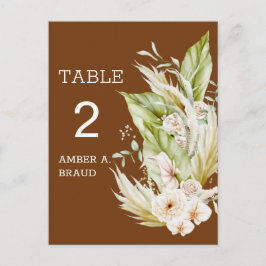 Cartão Postal Poster de Pampas de Aquarela Personalizável