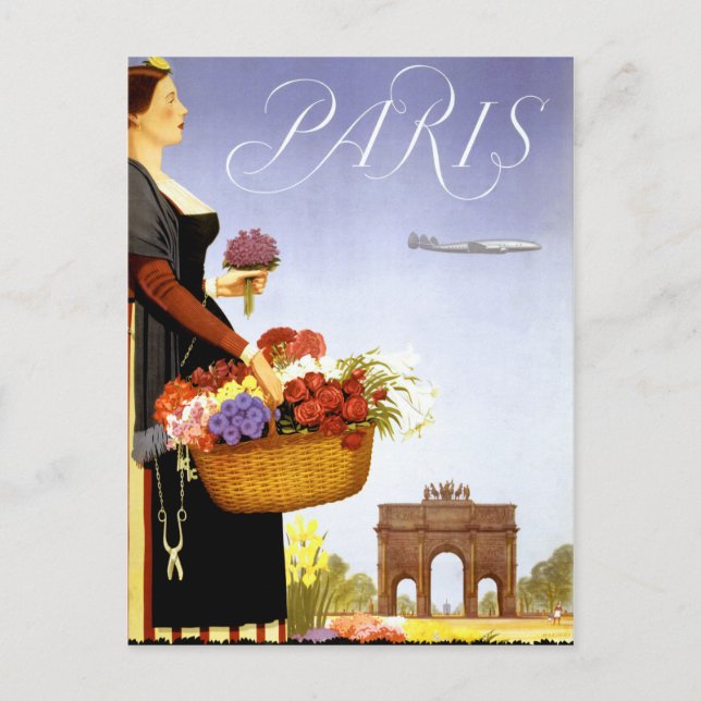 Cartão Postal Poster de Paris restaurado (Frente)