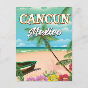 Cartão Postal Poster de praia de Cancun México