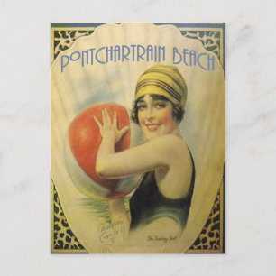 Cartão Postal Poster de praia de Pontchartrain