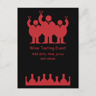 Cartão Postal Poster de Promoção de Eventos de Provando de Vinho