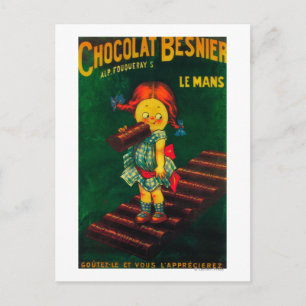 Cartão Postal Poster de Promocional de chocolate melhor