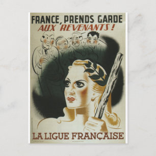 Cartão Postal Poster de Propaganda Lalinue Francaise