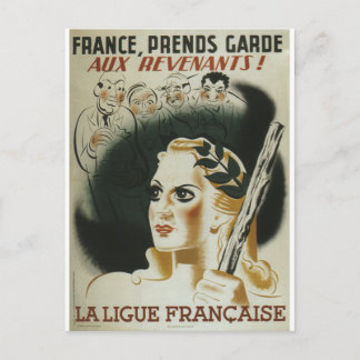 Cartão Postal Poster de Propaganda Lalinue Francaise