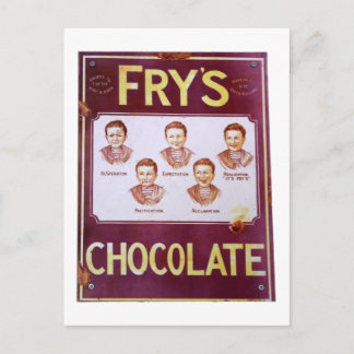 Cartão Postal Poster de publicidade de chocolate em folha