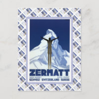 Poster de Raulway do suíço do vintage, Zermatt