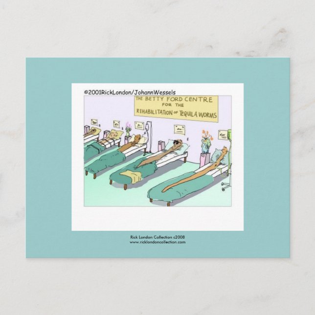 Cartão Postal Poster de reabilitação do verme Tequila (Frente)
