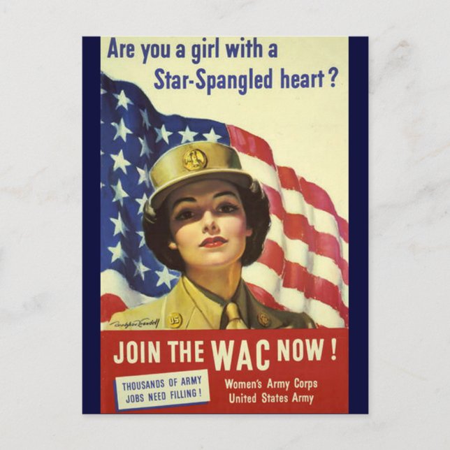 Cartão Postal Poster de recrutamento da WAC (Frente)