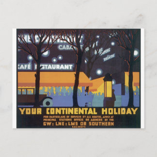 Cartão Postal Poster de viagens antigo