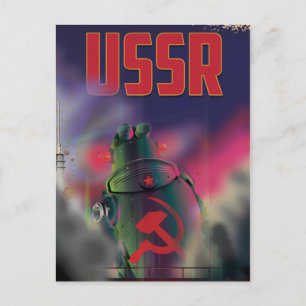 Cartão Postal POSTER DE VIAGENS artístico soviético da rússia da