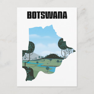 Cartão Postal Poster de viagens Botsuana