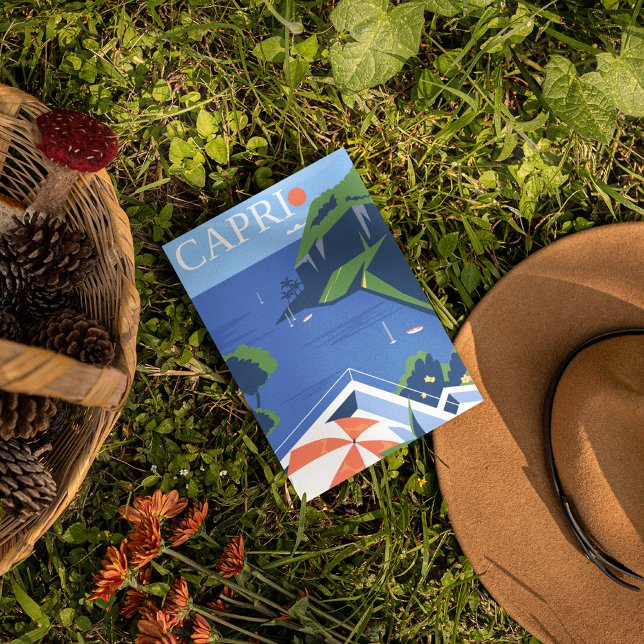 Cartão Postal Poster de viagens Capri Moderno (Criador carregado)