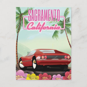 Cartão Postal Poster de viagens da Califórnia em Sacramento