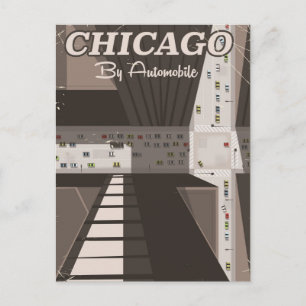 Cartão Postal Poster de viagens da cidade de Chicago