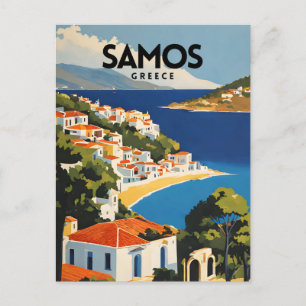 Cartão Postal Poster de viagens da Grécia Samos