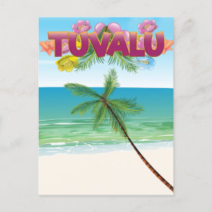 Cartão Postal Poster de viagens da Ilha Tuvalu