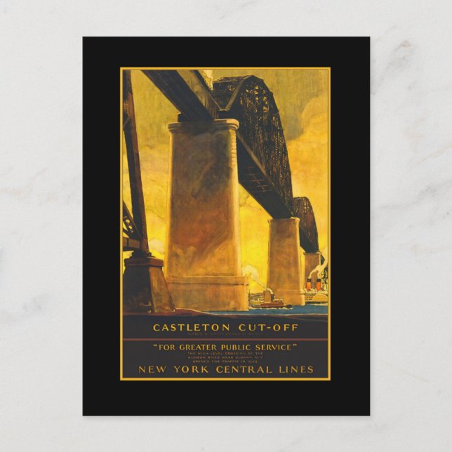 Cartão Postal Poster de viagens da Ponte Castleton Cutoff em Car (Frente)