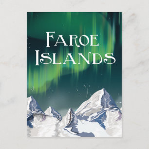 Cartão Postal Poster de viagens das Ilhas Faroé