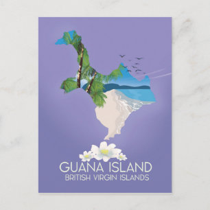 Cartão Postal Poster de viagens das Ilhas Virgens Britânicas da 