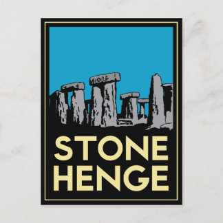 Cartão Postal Poster de viagens de deco de arte Stonehenge