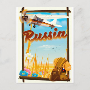 Cartão Postal Poster de viagens de desenho da paisagem Fazenda r