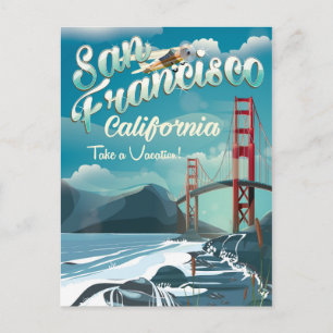 Cartão Postal Poster de viagens de férias de São Francisco