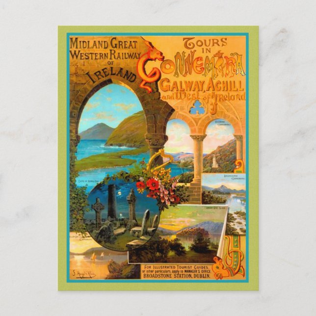 Cartão Postal Poster de viagens de Galway (Frente)