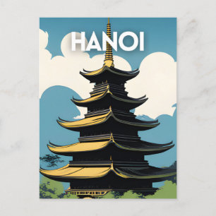 Cartão Postal Poster de viagens de Hanói Vietnã