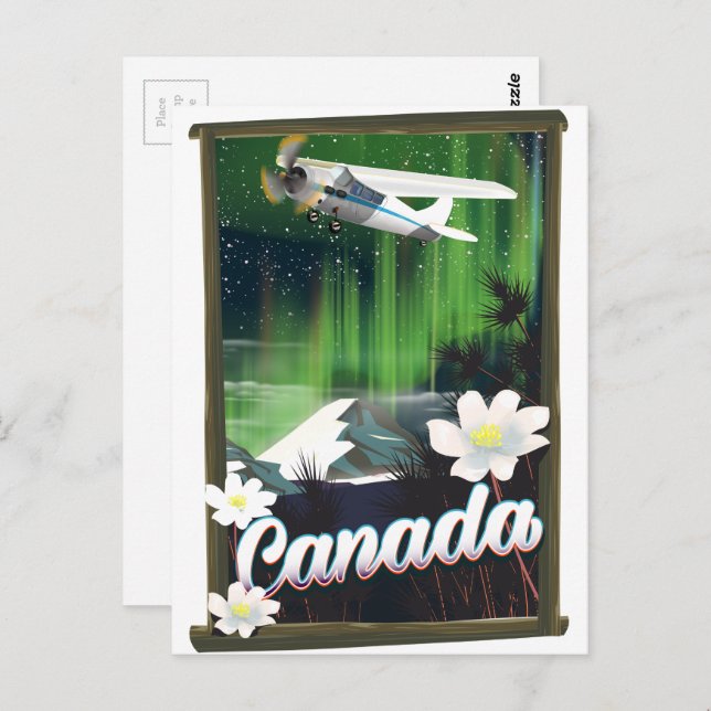 Cartão Postal Poster de viagens de montanha do Canadá (Frente/Verso)