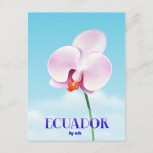 Cartão Postal Poster de viagens de orquídea do Equador