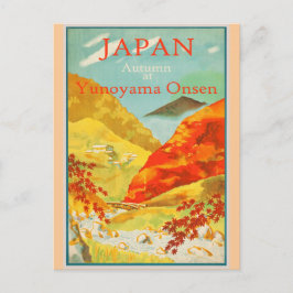 Cartão Postal Poster de viagens de outono japonês