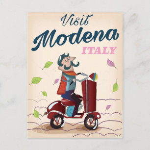 Cartão Postal Poster de viagens de Patinete Modena Itália