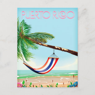 Cartão Postal Poster de viagens de Porto Rico Hammock