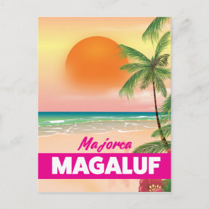 Cartão Postal Poster de viagens de praia Magaluf Majorca