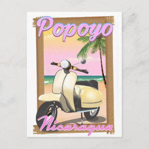 Cartão Postal Poster de viagens de praia Popoyo Nicarágua