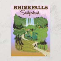Poster de viagens de Suiça do Reno