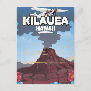 Cartão Postal Poster de viagens de vulcão Kīlauea Hawaii