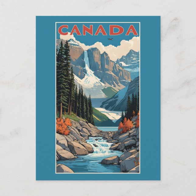 Cartão Postal Poster de viagens do Canadá (Frente)