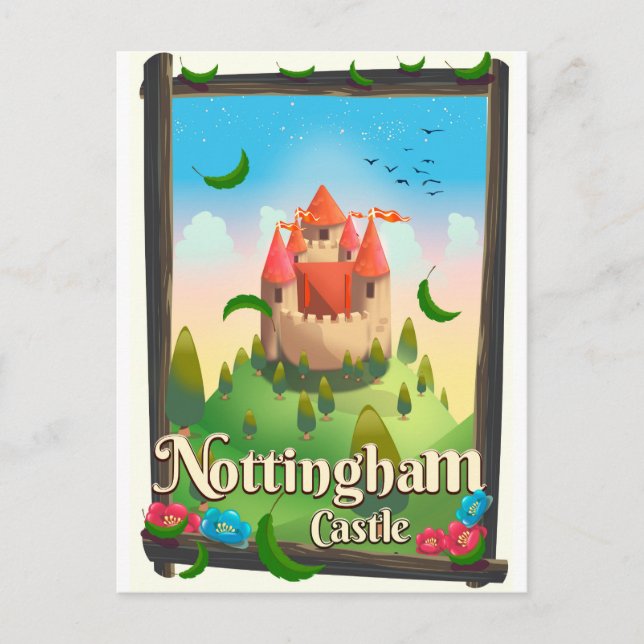 Cartão Postal Poster de viagens do castelo de Nottingham (Frente)