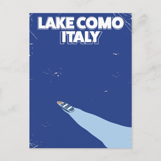 Cartão Postal poster de viagens do lago como itlay (Frente)