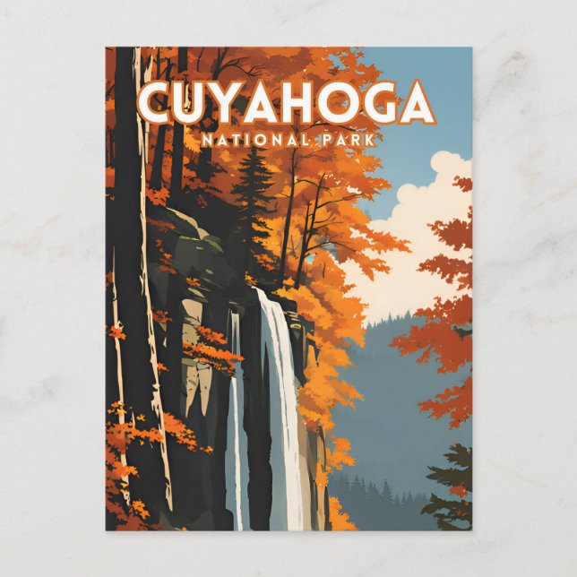 Cartão Postal Poster de viagens do Parque Nacional de Cuyahoga (Frente)