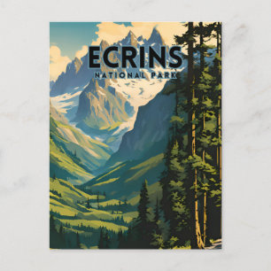 Cartão Postal Poster de viagens do Parque Nacional Ecrins