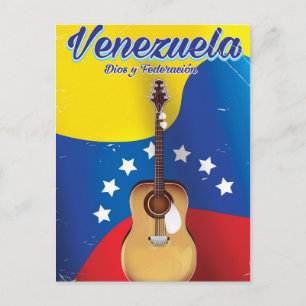Cartão Postal Poster de viagens do Venezuela Dios y Federación