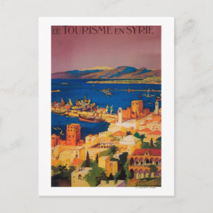 Cartão Postal Poster de viagens francês, passeando na Síria