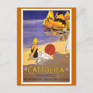 Cartão Postal poster de viagens italiano "Cattolica"