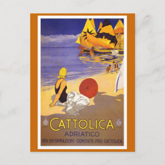 Cartão Postal poster de viagens italiano "Cattolica"